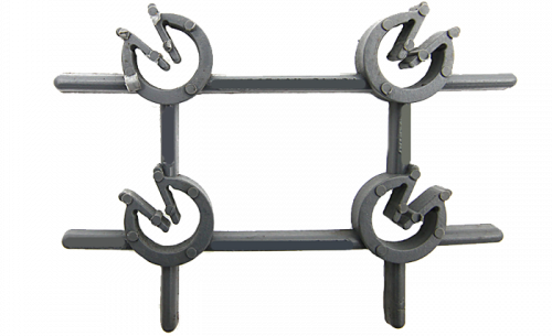 Four-bar fence post spacer