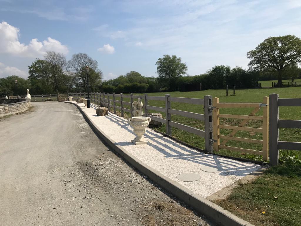 Timbercrete and ranch and rail concrete fencing