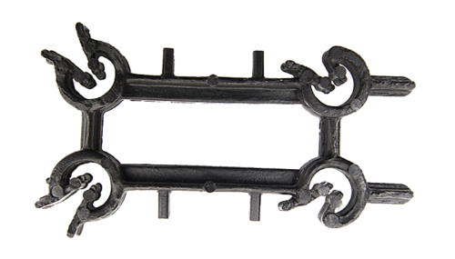 Four-bar slotted fence post spacer