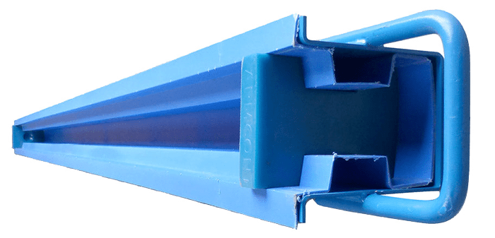 Intermediate slotted fence post mould